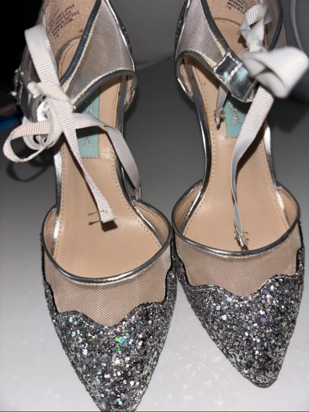 Betsy Johnson Glitter Heels - Picture 4 of 6